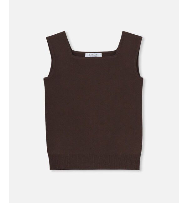 LOULOU WILLOUGHBY「◇【LOULOU WILLOUGHBY】スクエアタンク」|ニット・セーター|モカ