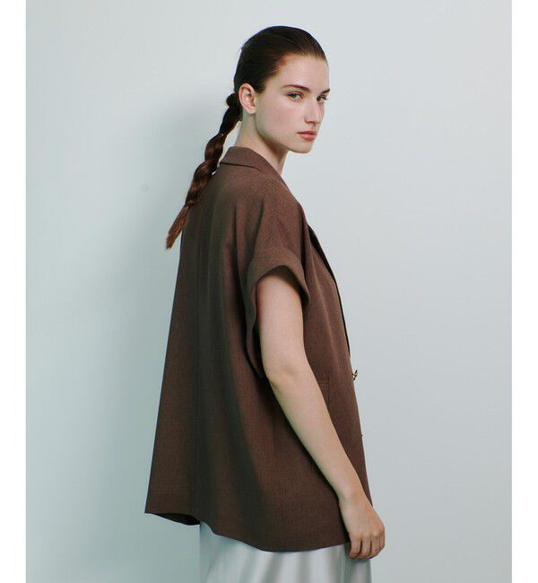 allureville「スラブメッシュフレンチスリーブジャケット」|テーラードジャケット|