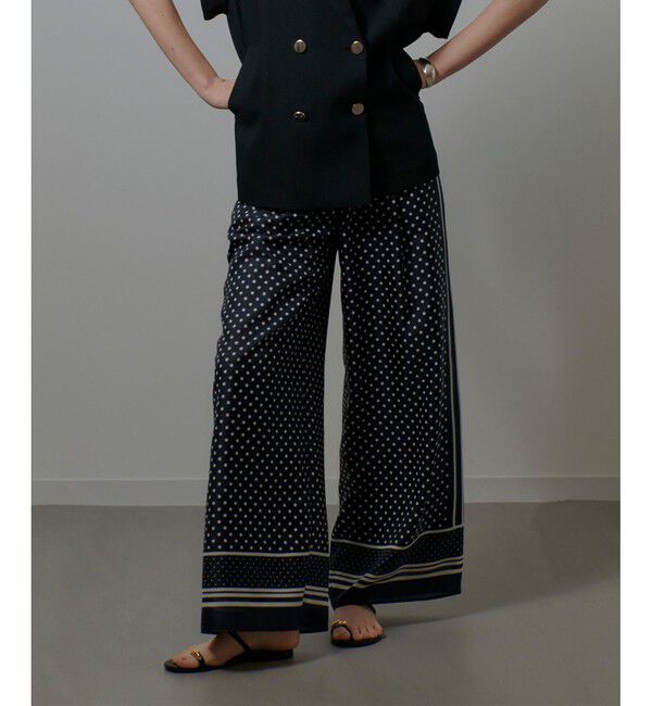 allureville「パネルドットプリントパンツ」|チノ|