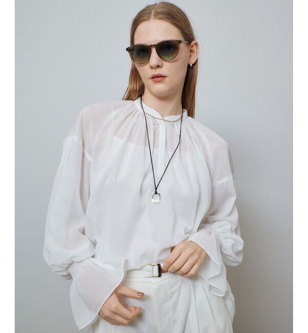 allureville「ソフトオーガンジーブラウス」|シャツ・ブラウス|オフホワイト