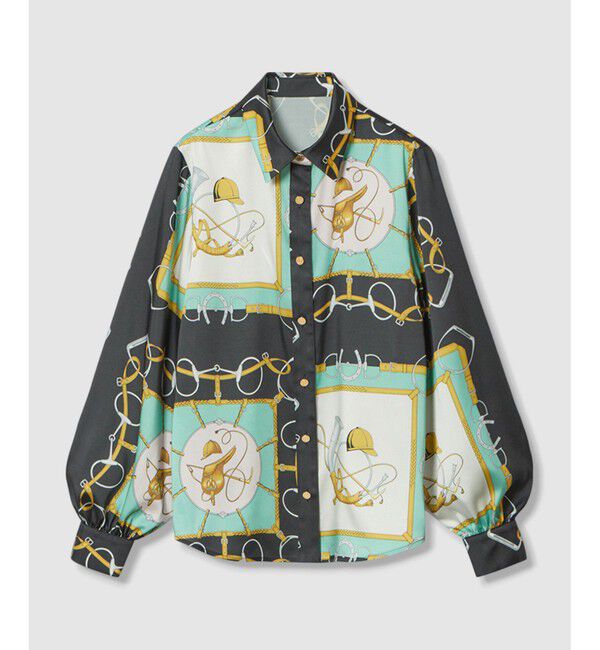 LOULOU WILLOUGHBY「【LOULOU WILLOUGHBY】RATTIジョッキープリントシャツブラウス」|シャツ・ブラウス|