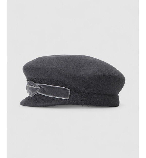 LOULOU WILLOUGHBY「【LOULOU WILLOUGHBY】ベロアリボンキャスケット」|キャップ・キャスケット|