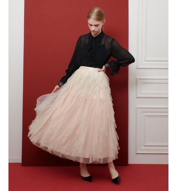 LOULOU WILLOUGHBY「【LOULOU WILLOUGHBY】レタード刺繍ブラウス」|シャツ・ブラウス|