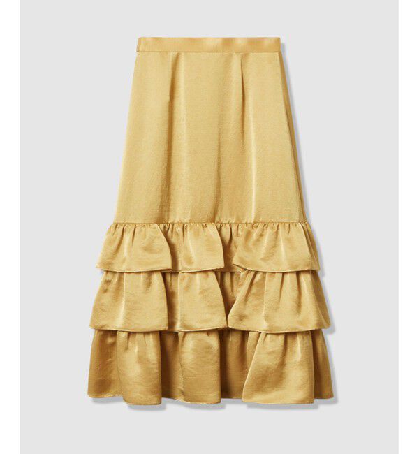 LOULOU WILLOUGHBY「【LOULOU WILLOUGHBY】トリアセサテンティアードスカート」|スカート|