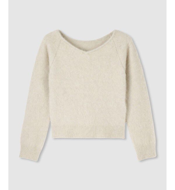 LOULOU WILLOUGHBY「【LOULOU WILLOUGHBY】カシミヤブレンドファー加工プルオーバー」|ニット・セーター|