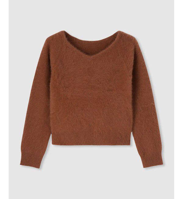 LOULOU WILLOUGHBY「【LOULOU WILLOUGHBY】カシミヤブレンドファー加工プルオーバー」|ニット・セーター|