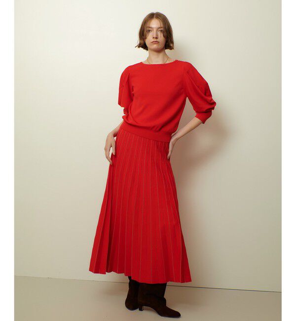 allureville「ソウバリシアーコンビプリーツスカート」|スカート|