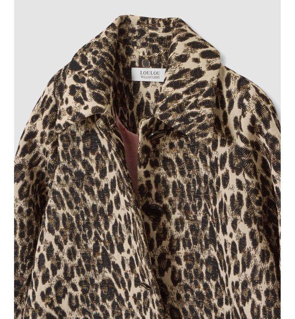 LOULOU WILLOUGHBY「【LOULOU WILLOUGHBY】ARGENTIレオパードJQコート」|ダッフルコート|