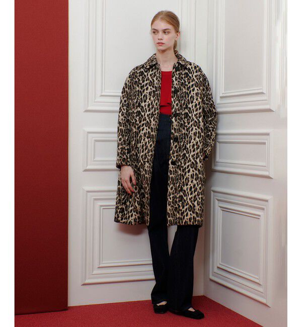 LOULOU WILLOUGHBY「【LOULOU WILLOUGHBY】ARGENTIレオパードJQコート」|ダッフルコート|