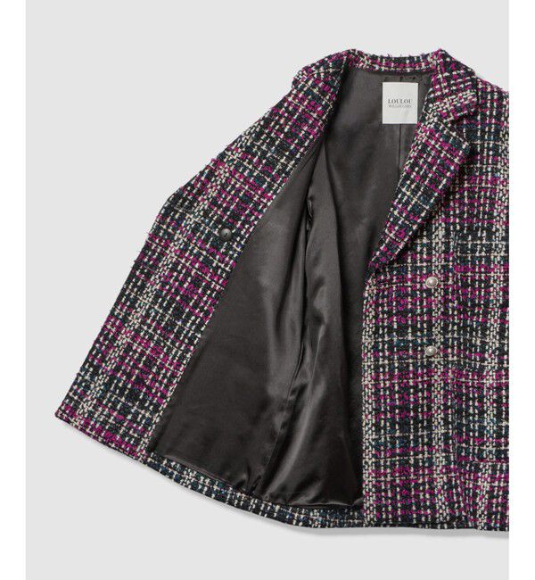 LOULOU WILLOUGHBY「【LOULOU WILLOUGHBY】CLARENSONツイードコート」|ステンカラーコート|