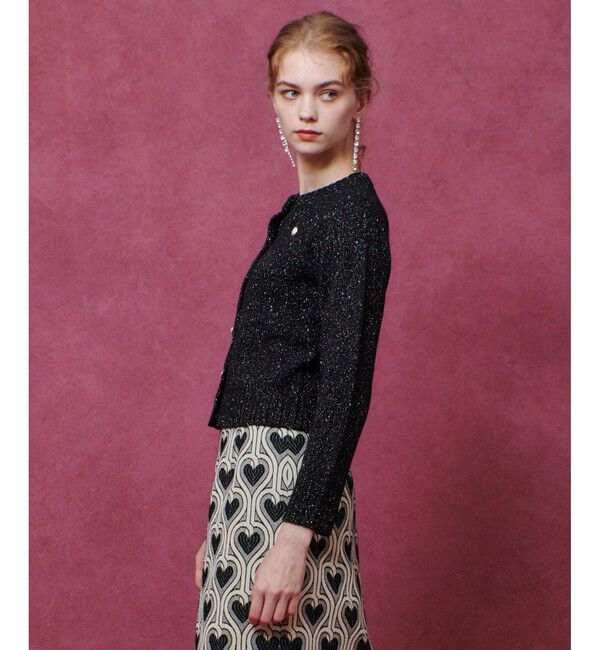 LOULOU WILLOUGHBY「【LOULOU WILLOUGHBY】GRAINYラメカーディガン」|カーディガン|