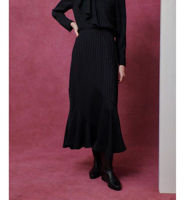 LOULOU WILLOUGHBY「【LOULOU WILLOUGHBY】マーメイドラッフルスカート」|スカート|ブラック系