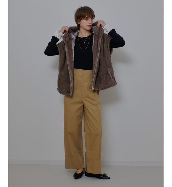 allureville「フェイクミンクファーフーディーブルゾン」|ブルゾン・スタジャン|