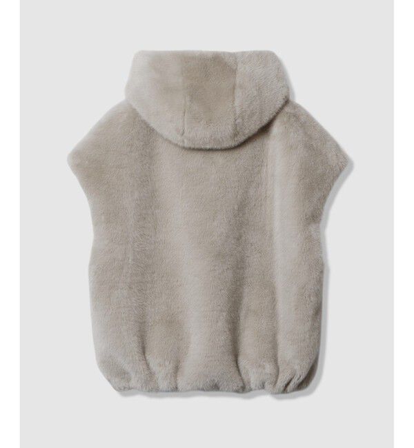 allureville「フェイクミンクファーフーディーブルゾン」|ブルゾン・スタジャン|