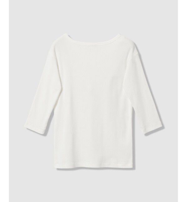 allureville「テレコ3/4スリーブボートネックプルオーバー」|Tシャツ・カットソー|