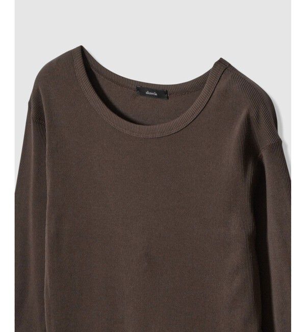 allureville「テレコ3/4スリーブボートネックプルオーバー」|Tシャツ・カットソー|