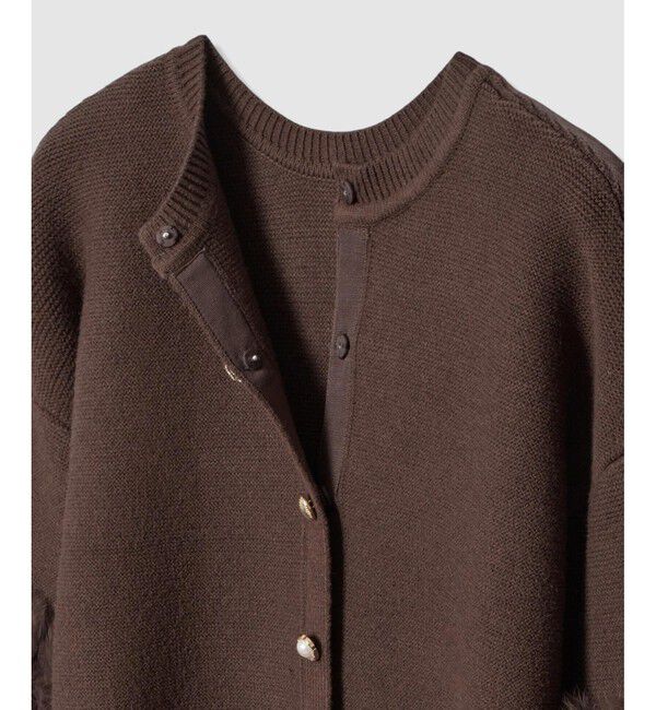 allureville「ラビットカフクレイジー釦2WAYプルオーバー」|ニット・セーター|