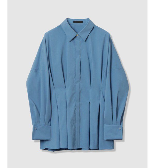 allureville「ダブルカフスタックシャツ」|シャツ・ブラウス|ブルー