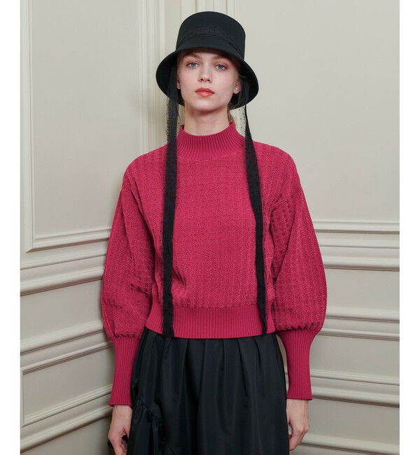 LOULOU WILLOUGHBY「【LOULOU WILLOUGHBY】ロングリブカフスモールプルオーバー」|ニット・セーター|