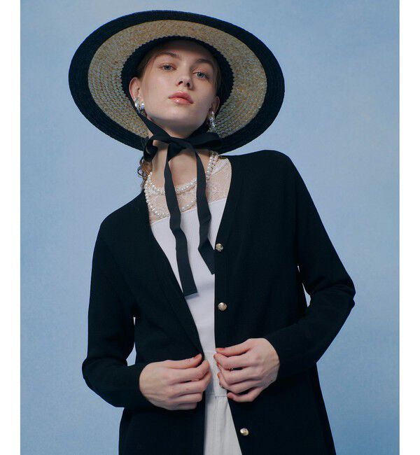 LOULOU WILLOUGHBY「【LOULOU WILLOUGHBY】カノコワイドボーダーカーデワンピース」|カーディガン|