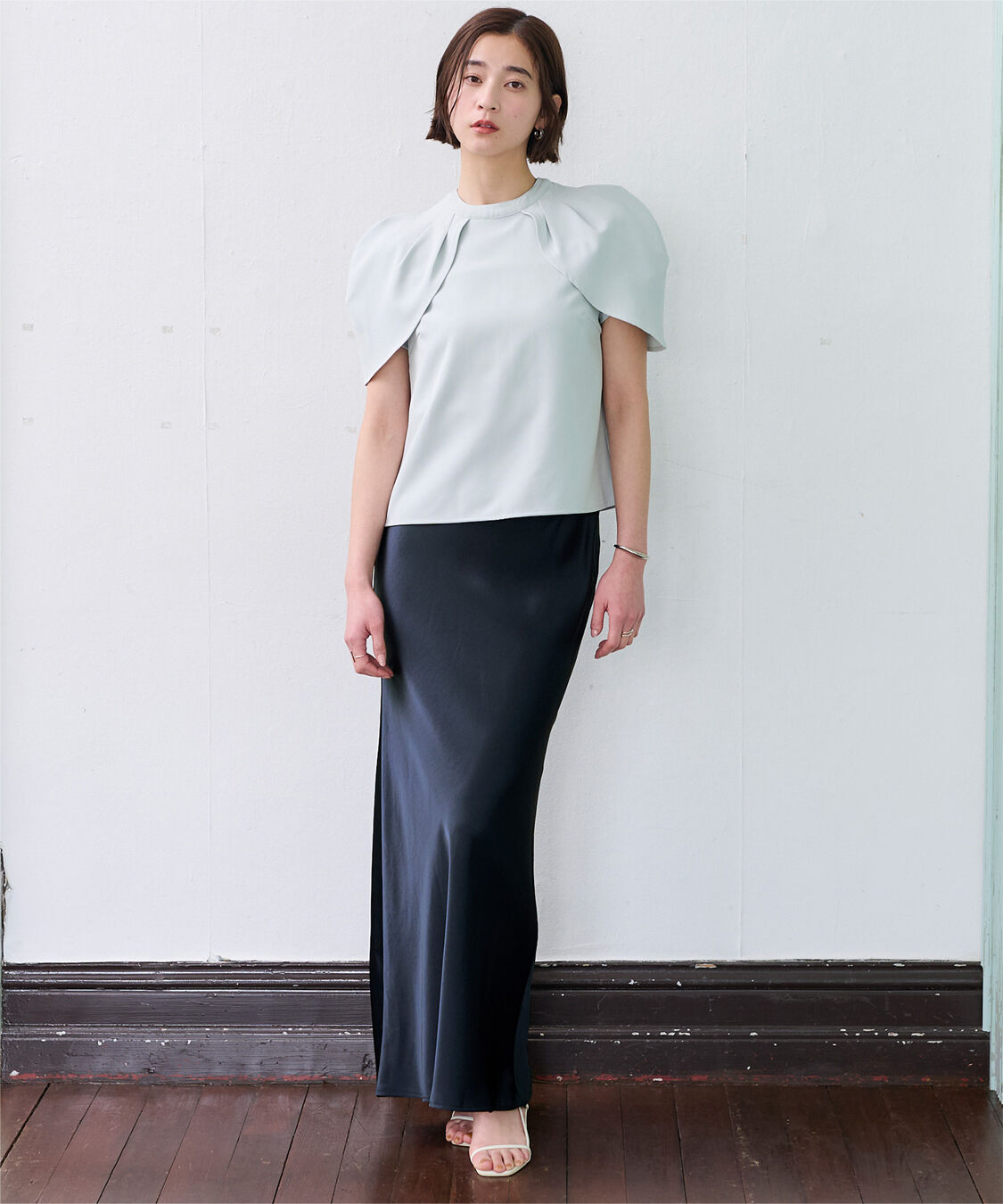 ur's「サテンマーメイドマキシスカート」|スカート|