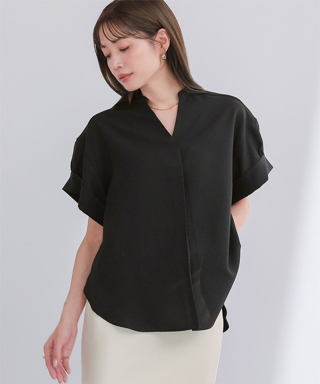 ur's「リネンライクワイドスリーブスキッパーシャツ」|シャツ・ブラウス|