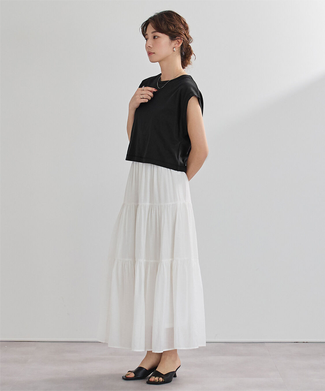 ur's「汗染み防止ワイドスリーブTシャツ」|Tシャツ・カットソー|