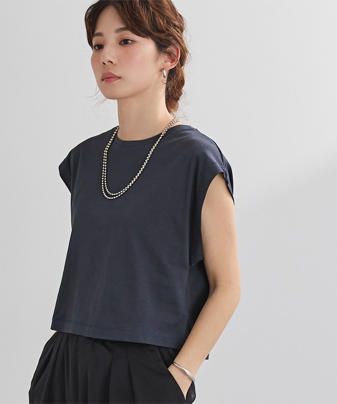 ur's「汗染み防止ワイドスリーブTシャツ」|Tシャツ・カットソー|