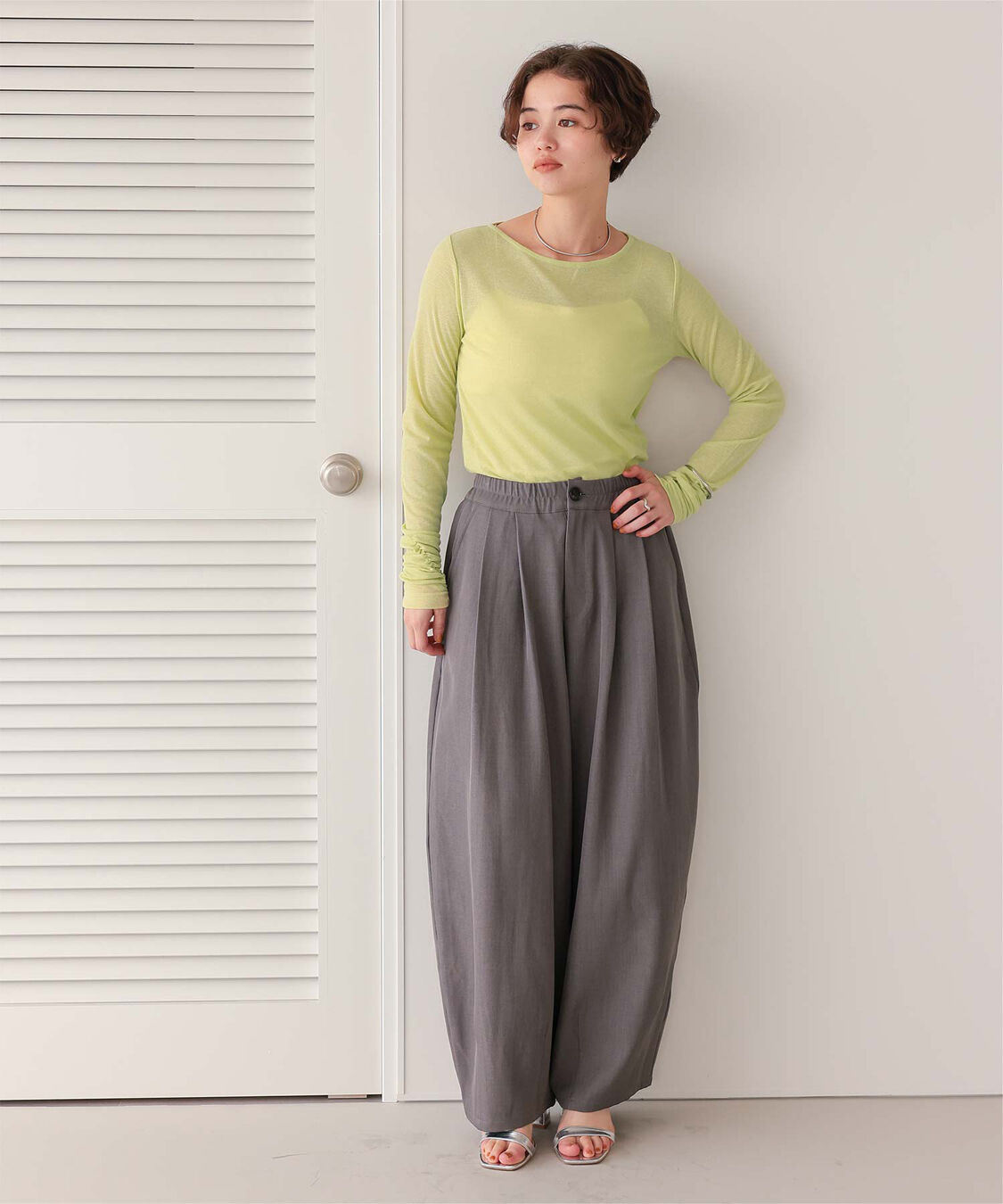 titivate「着心地抜群シアーボートネックトップス」|Tシャツ・カットソー|