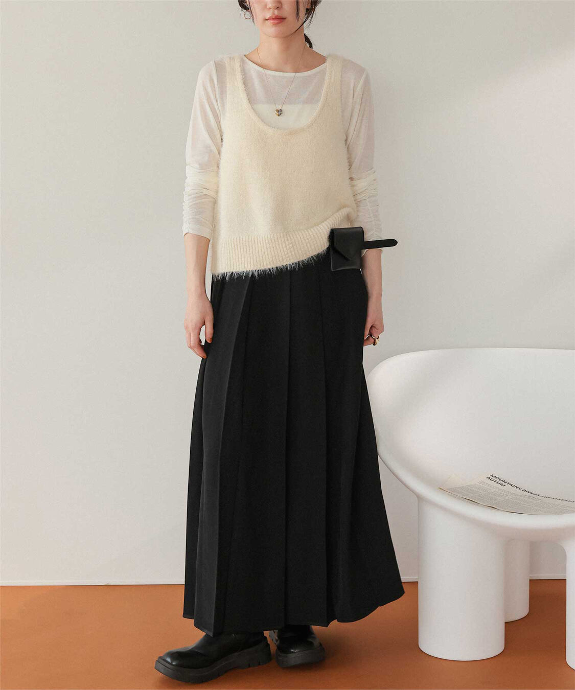 titivate「サイドスリットプリーツスカート」|スカート|
