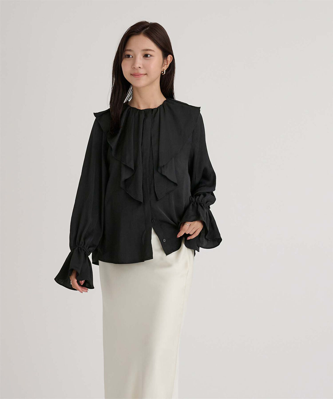 ur's「フリルカラーキャンディスリーブブラウス」|シャツ・ブラウス|