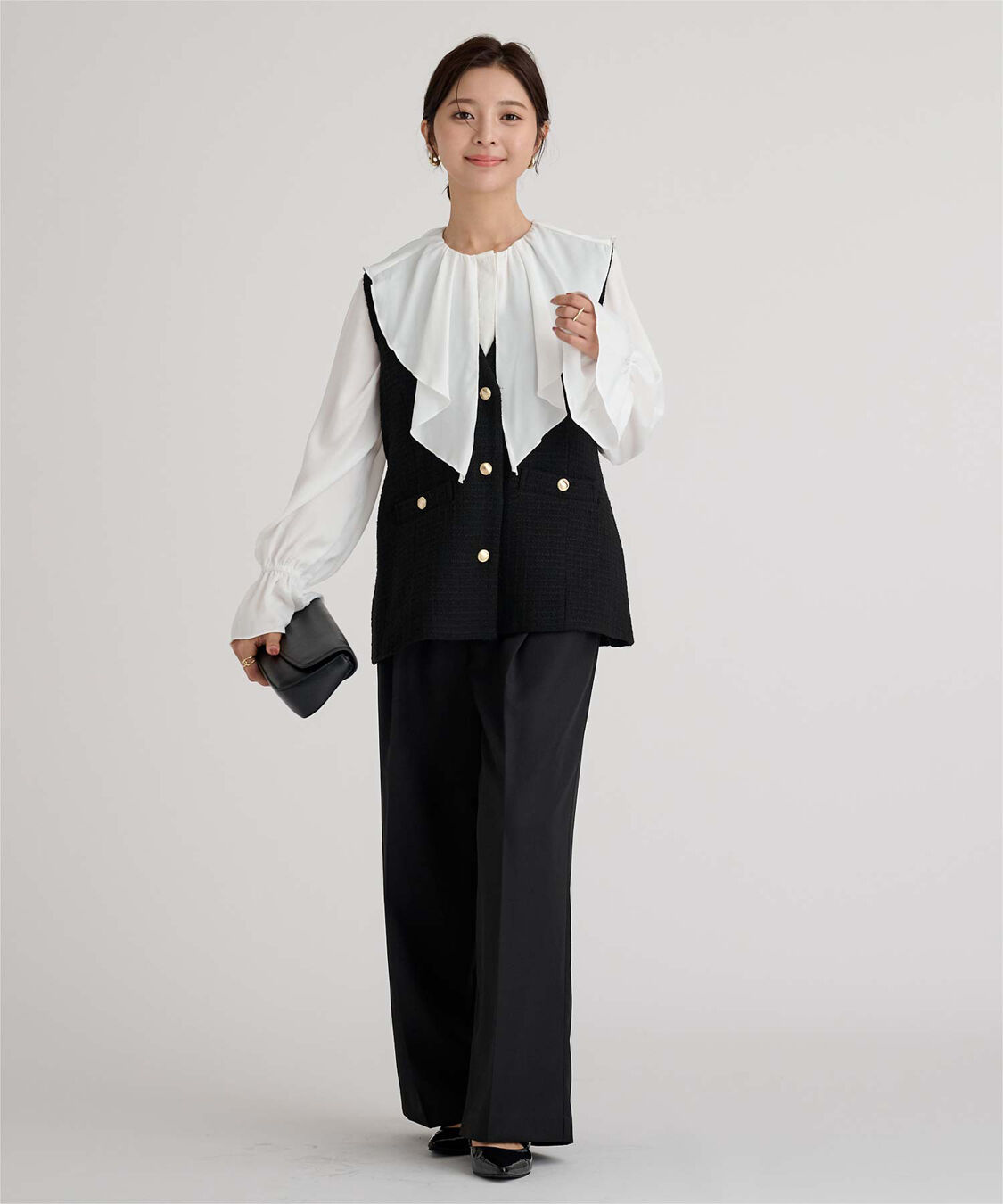 ur's「フリルカラーキャンディスリーブブラウス」|シャツ・ブラウス|