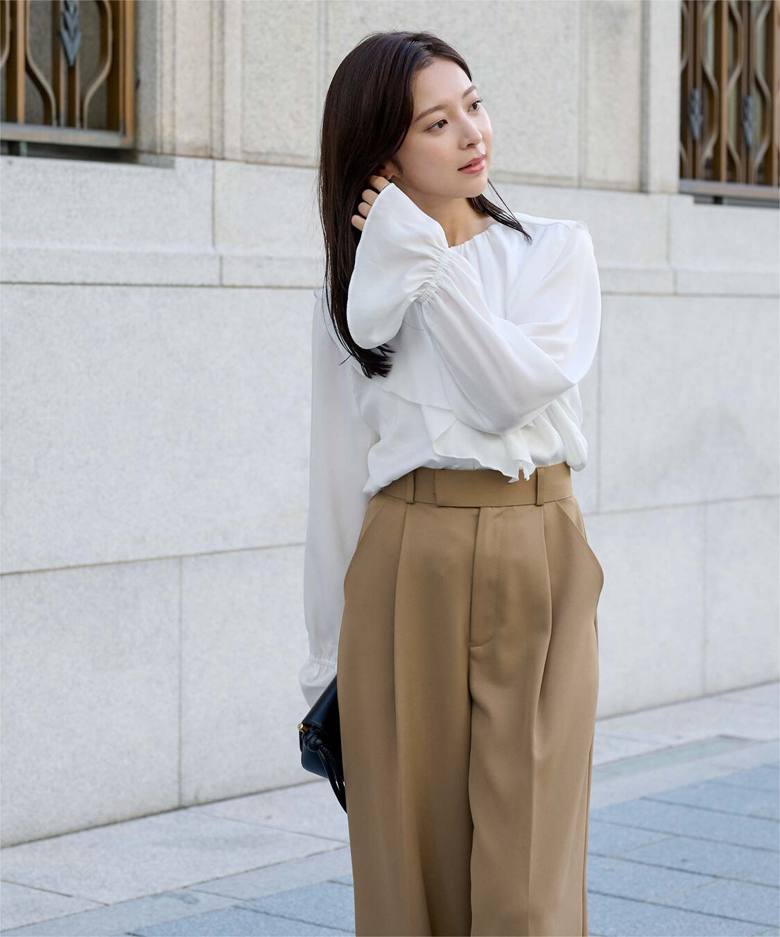 ur's「フリルカラーキャンディスリーブブラウス」|シャツ・ブラウス|