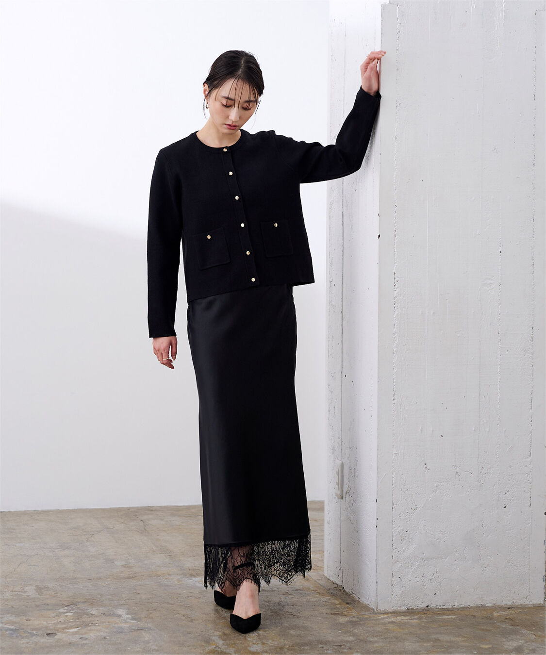 ur's「レースサテンマーメイドスカート」|スカート|