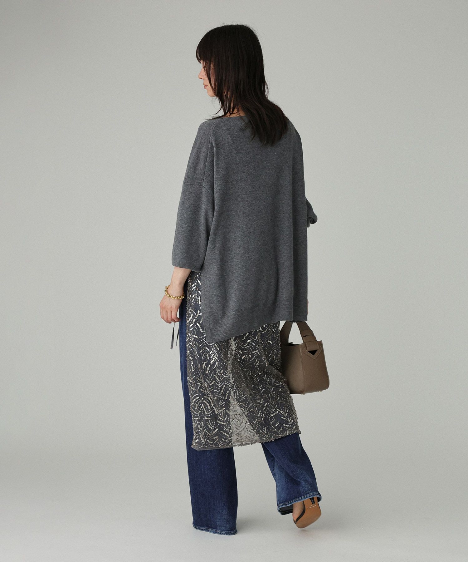 BABYLONE「ﾎﾞｰﾄﾈｯｸﾎﾟﾝﾁｮKN」|ニット・セーター|