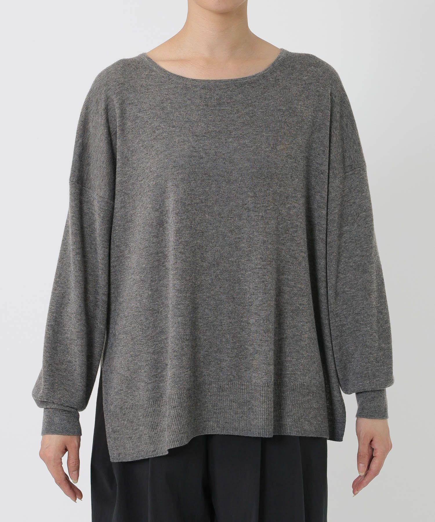 BABYLONE「ﾎﾞｰﾄﾈｯｸﾎﾟﾝﾁｮKN」|ニット・セーター|