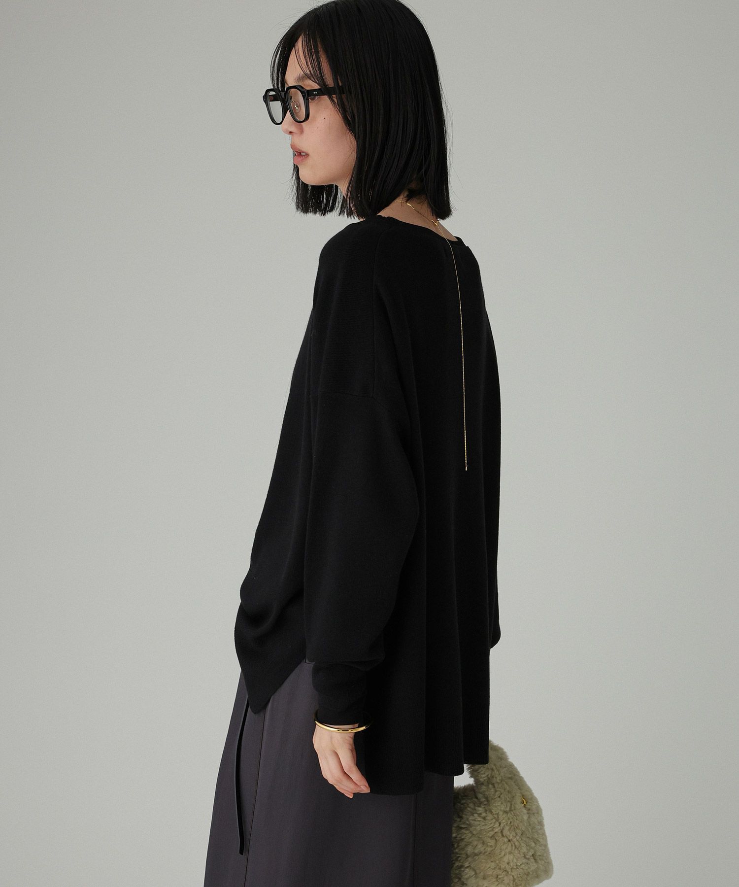 BABYLONE「ﾎﾞｰﾄﾈｯｸﾎﾟﾝﾁｮKN」|ニット・セーター|