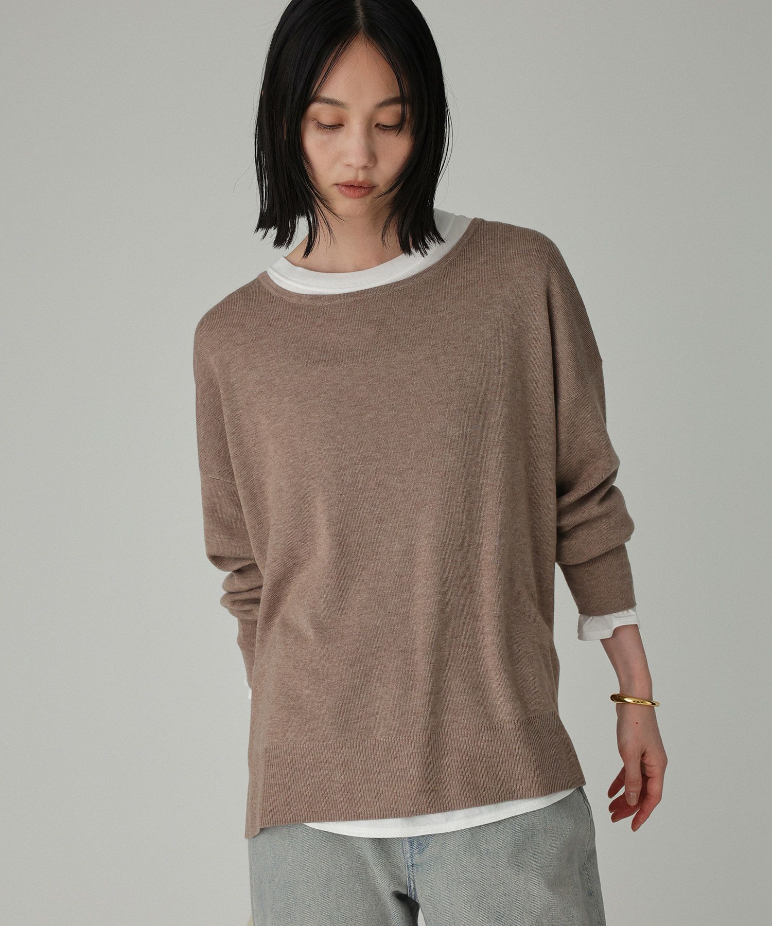 BABYLONE「ﾎﾞｰﾄﾈｯｸﾎﾟﾝﾁｮKN」|ニット・セーター|ﾍﾞｰｼﾞｭ