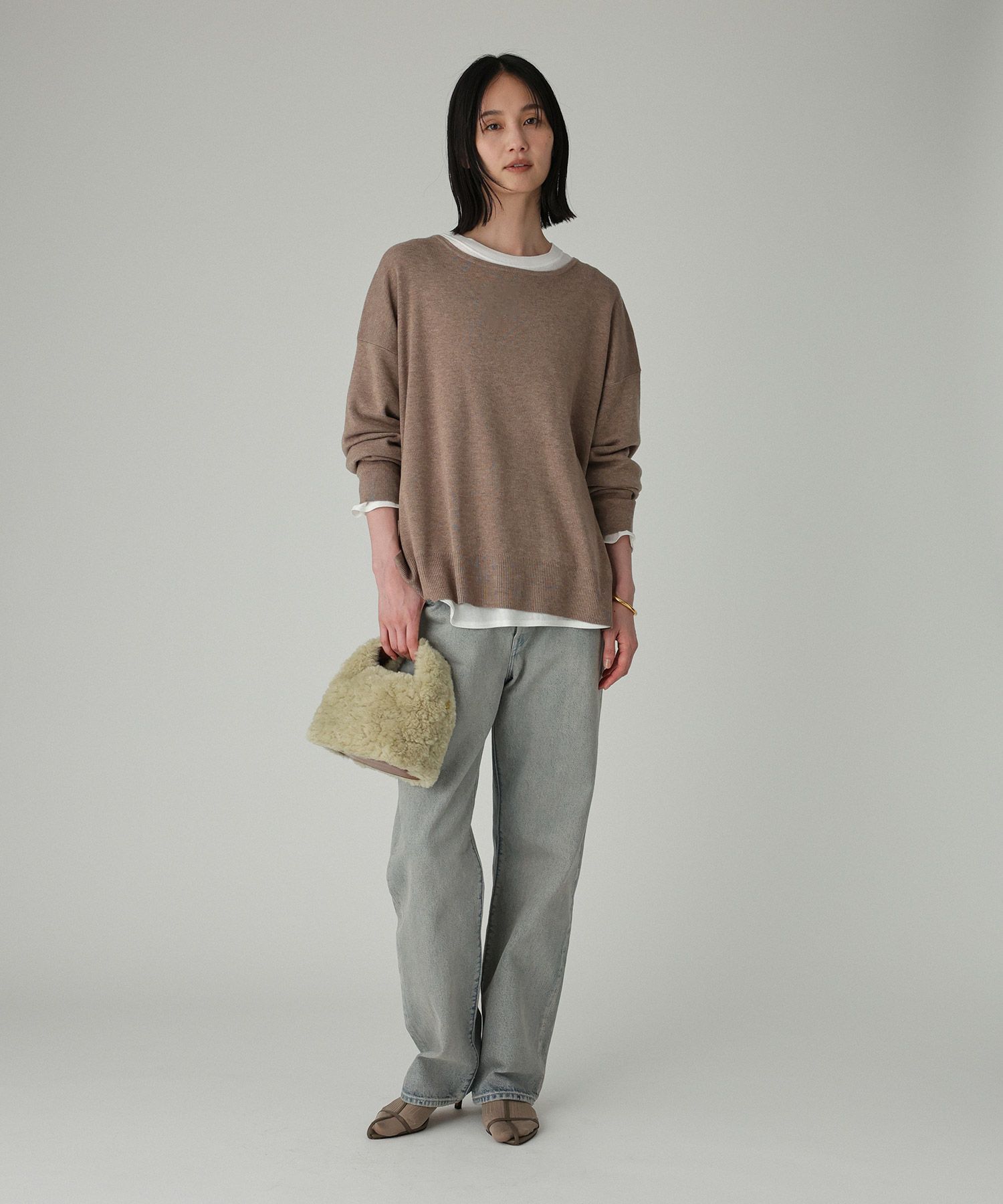 BABYLONE「ﾎﾞｰﾄﾈｯｸﾎﾟﾝﾁｮKN」|ニット・セーター|