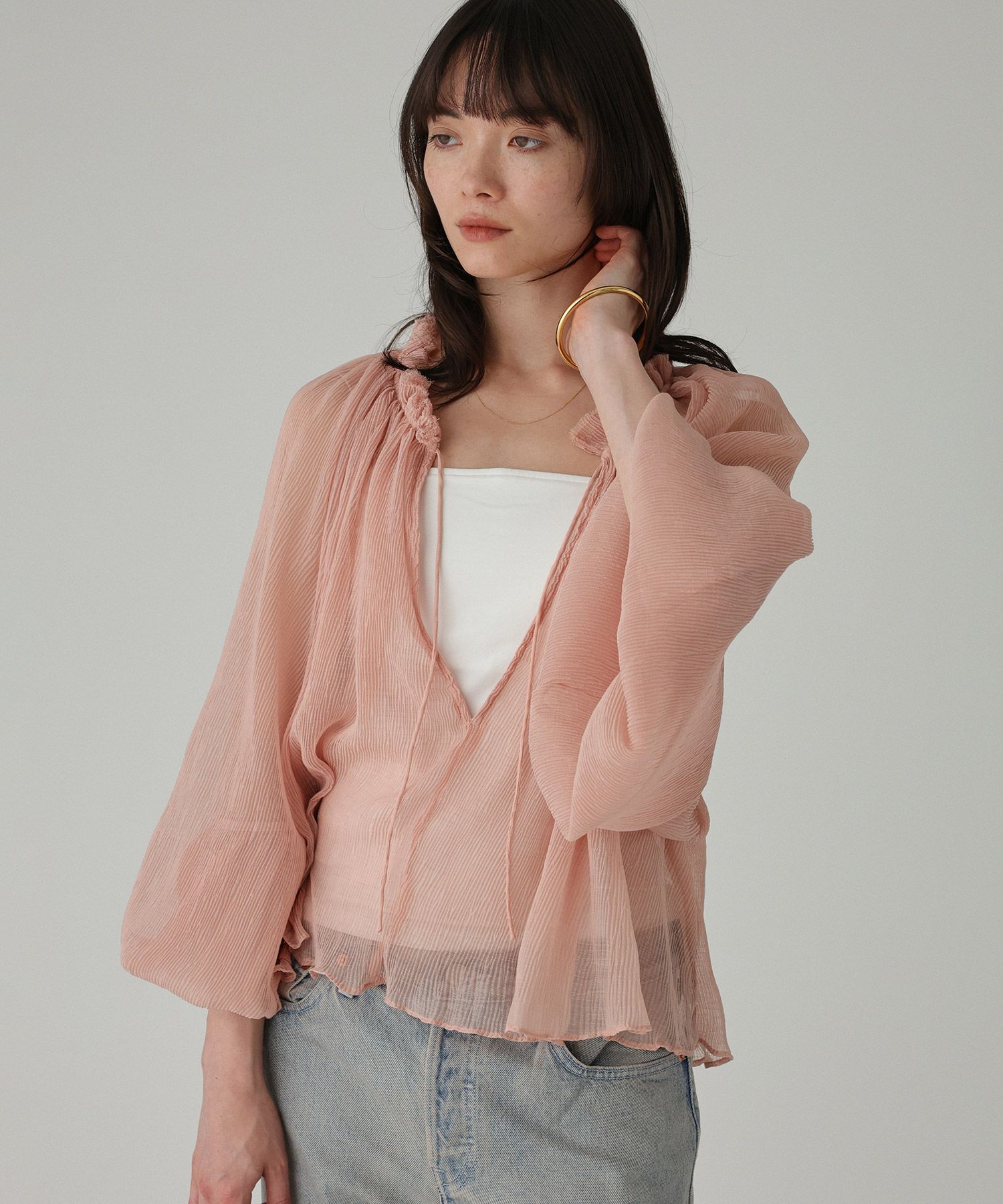 BABYLONE「2WAY楊柳ブラウス」|シャツ・ブラウス|ﾋﾟﾝｸ