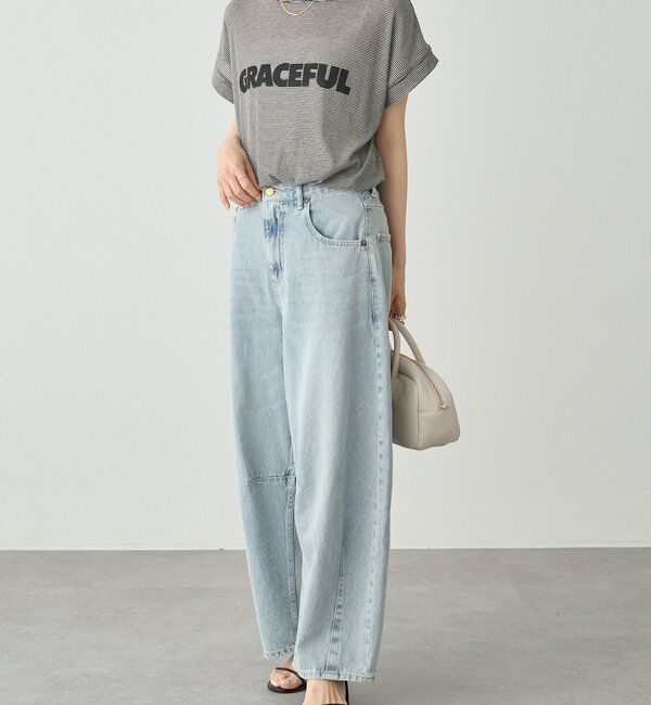  「ミジンボーダーロゴプリントTシャツ」|Tシャツ・カットソー|