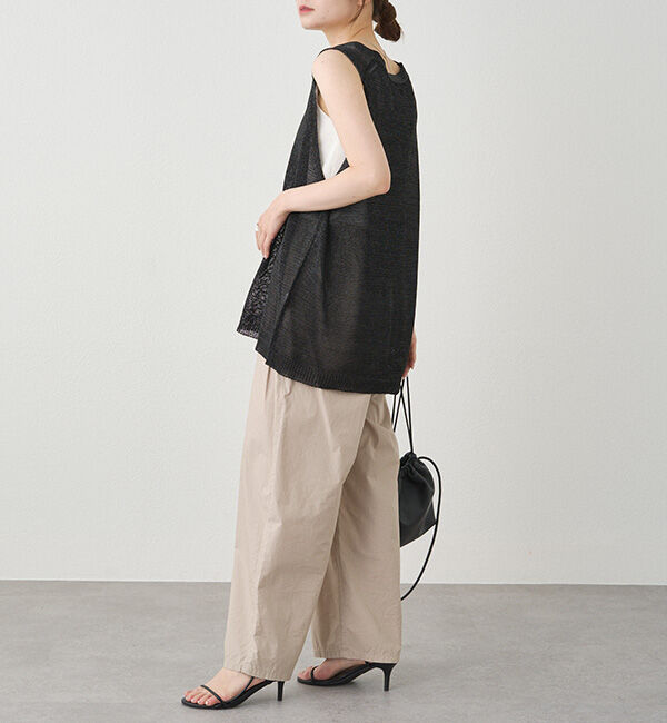  「テープヤーンニットベスト」|ニット・セーター|