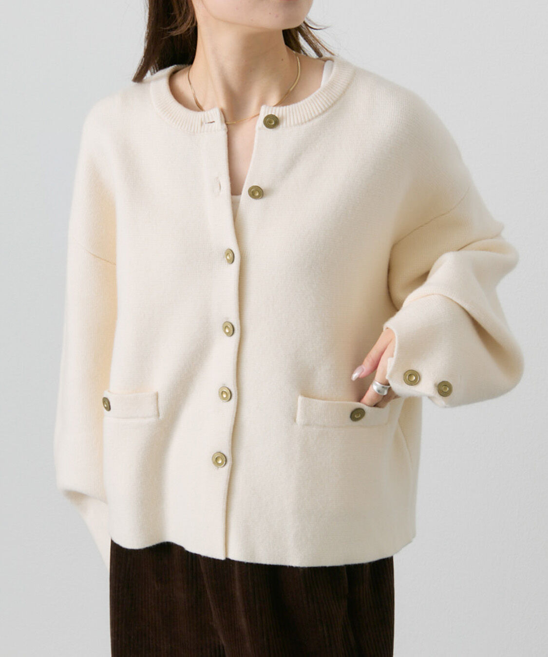  「【新色登場/リバイバル】ミラノリブニットカーディガン」|ニット・セーター|