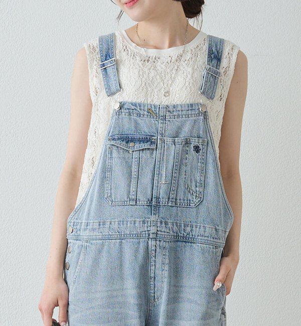  「ストレッチレースノースリーブTシャツ」|Tシャツ・カットソー|