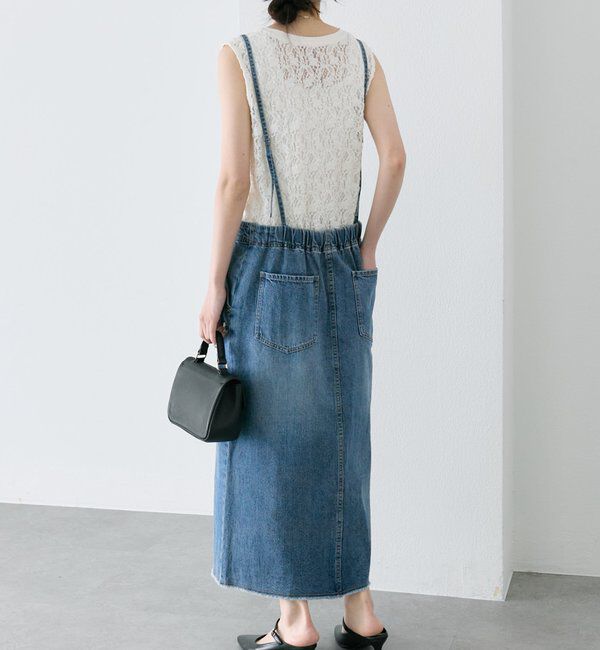  「ストレッチレースノースリーブTシャツ」|Tシャツ・カットソー|