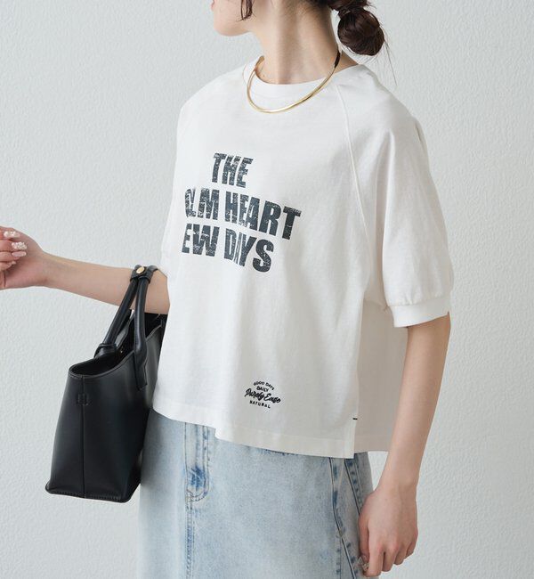  「【汗ジミ防止加工】ロゴプリントTシャツ」|プルオーバー|