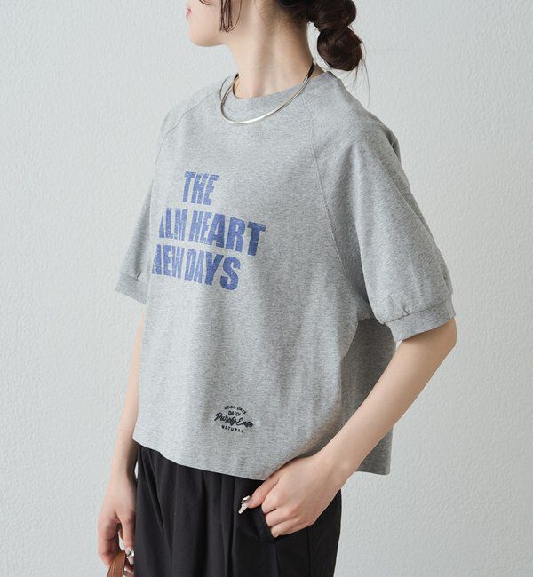  「【汗ジミ防止加工】ロゴプリントTシャツ」|プルオーバー|