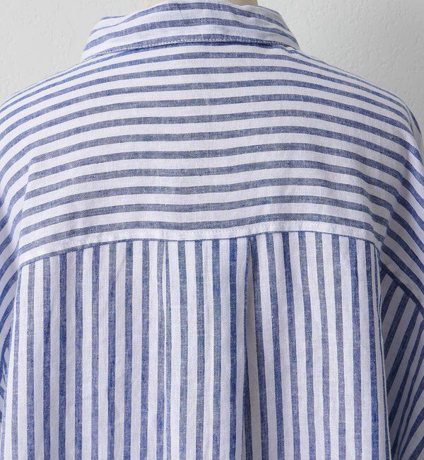 「麻レーヨンストライプシャツ」|シャツ・ブラウス|