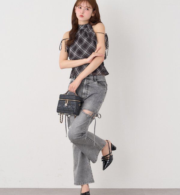  「サイドあき美脚ストレッチデニム」|その他|