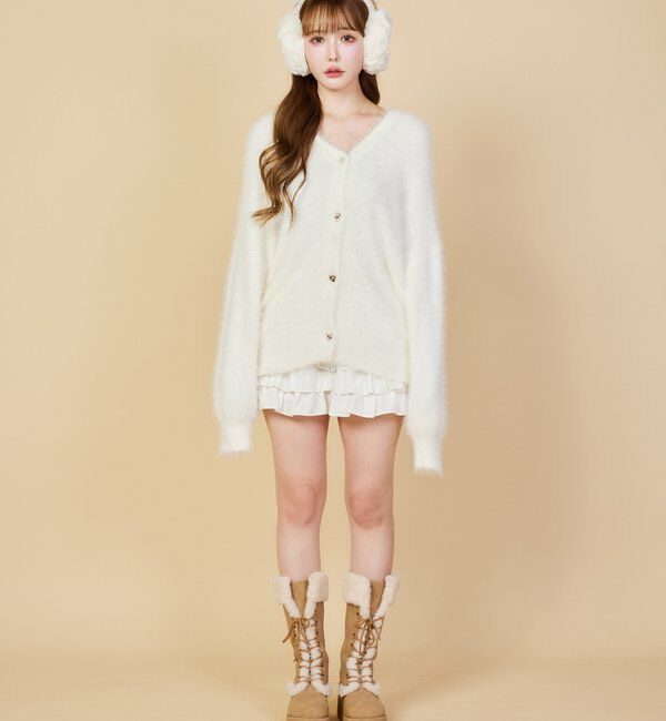  「milkyフェザーロングカーデ」|ニット・セーター|